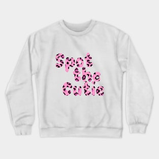 Spot the Cutie Leopard Print Pattern Pink Crewneck Sweatshirt